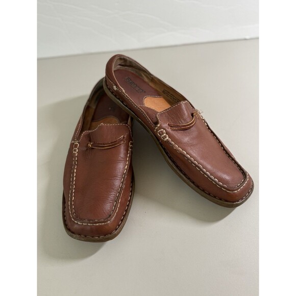 Born Slip-On Loafer Mule Women US 7.5 Brown Leather Comfort Preppy Driving - Picture 9 of 9